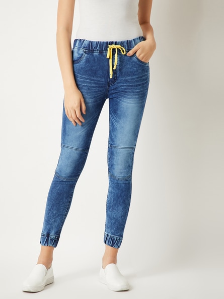 Buy VERO MODA Womens 4 Pocket Coated Jogger Jeans | Shoppers Stop