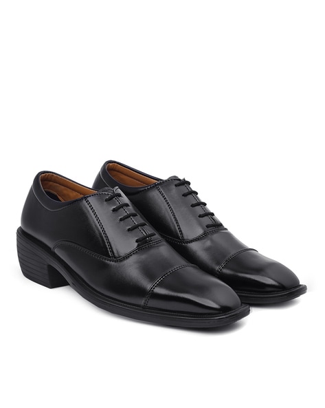 Toe-Cap Leather Oxford Shoes