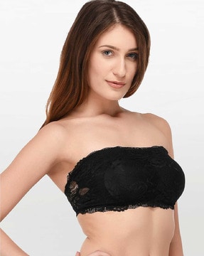 PrettyCat PretttCat Strapless Lace Fashion Bra Women Bandeau /Tube Lightly  Padded Bra (Black) - Price History