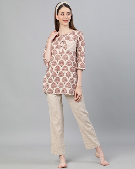 Floral Print 100% Cotton Sleepwear Pajama Set Night Suit Pj Set Lounge Set  Pajama Set for Women at Rs 675/set in Jaipur