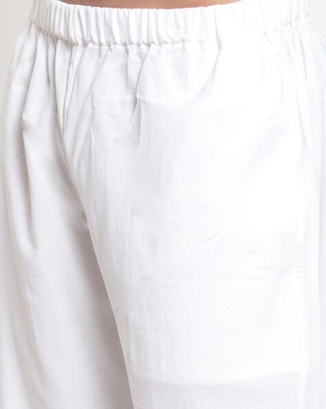 uNidraa  White Cotton Shirt and Pyjamas For Men