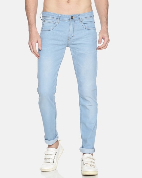 Florecer Absolutamente ignorancia Buy Sky Blue Jeans for Men by Chennis Online | Ajio.com