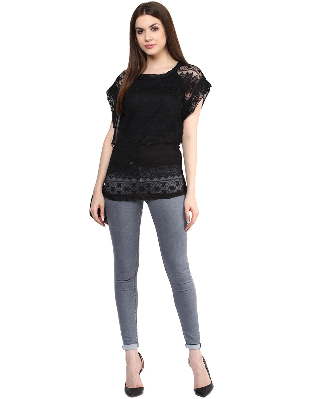 Buy Black Tops for Women by Mayra Online