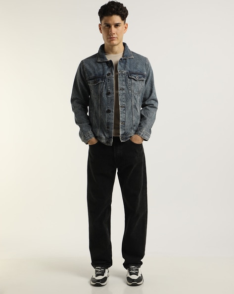 Men Denim Trucker Jacket