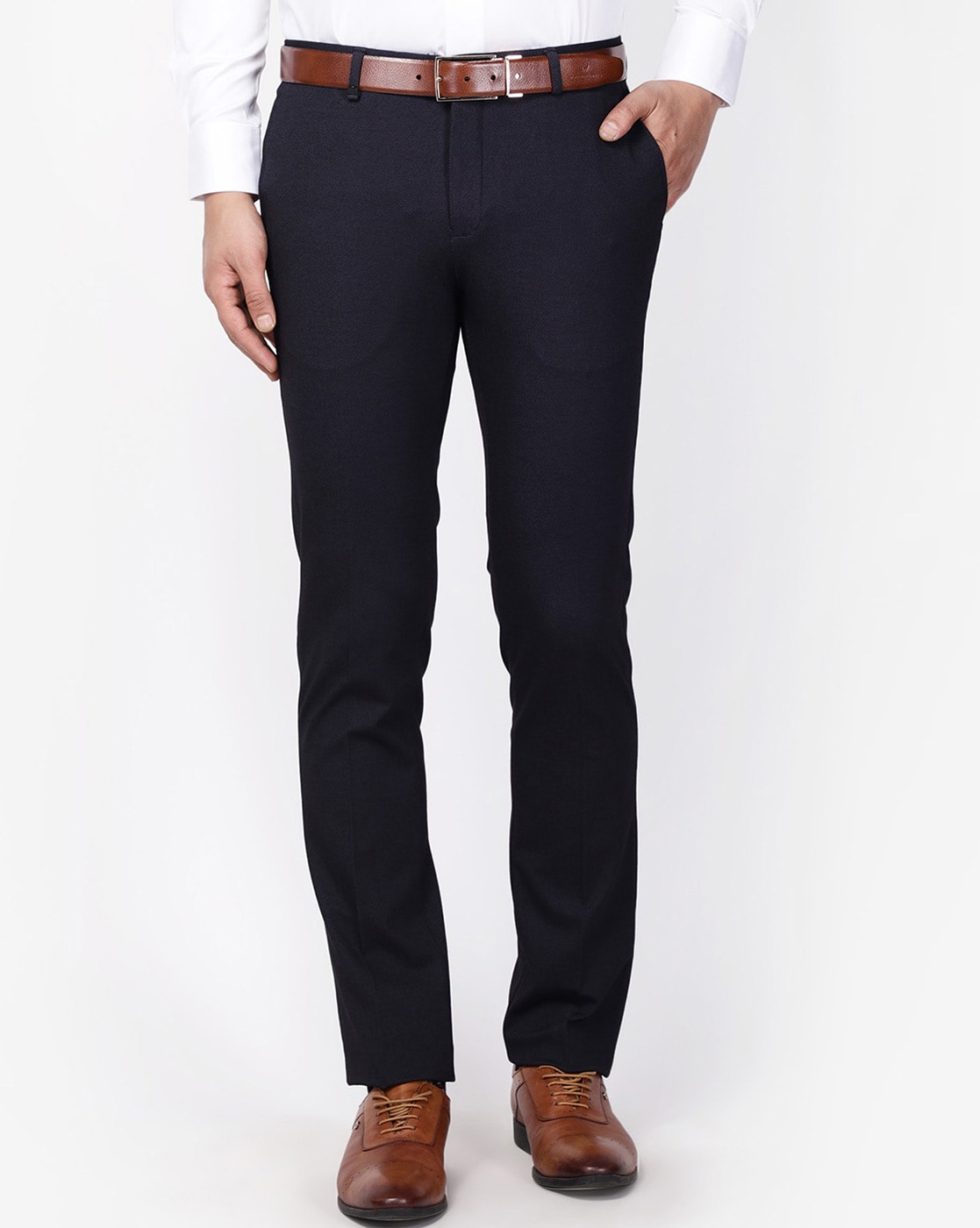 Buy Navy Blue Trousers & Pants for Men by BLACKBERRYS Online | Ajio.com