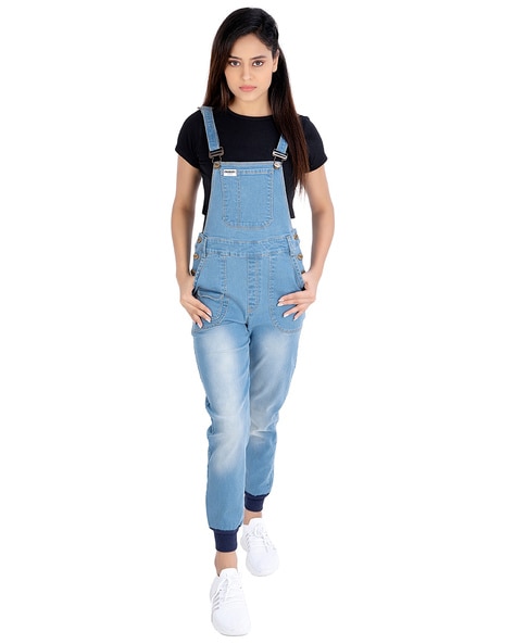Buy River Of Design Jeans Women Flared Leg Denim Dungarees - Dungarees for  Women 21667730 | Myntra