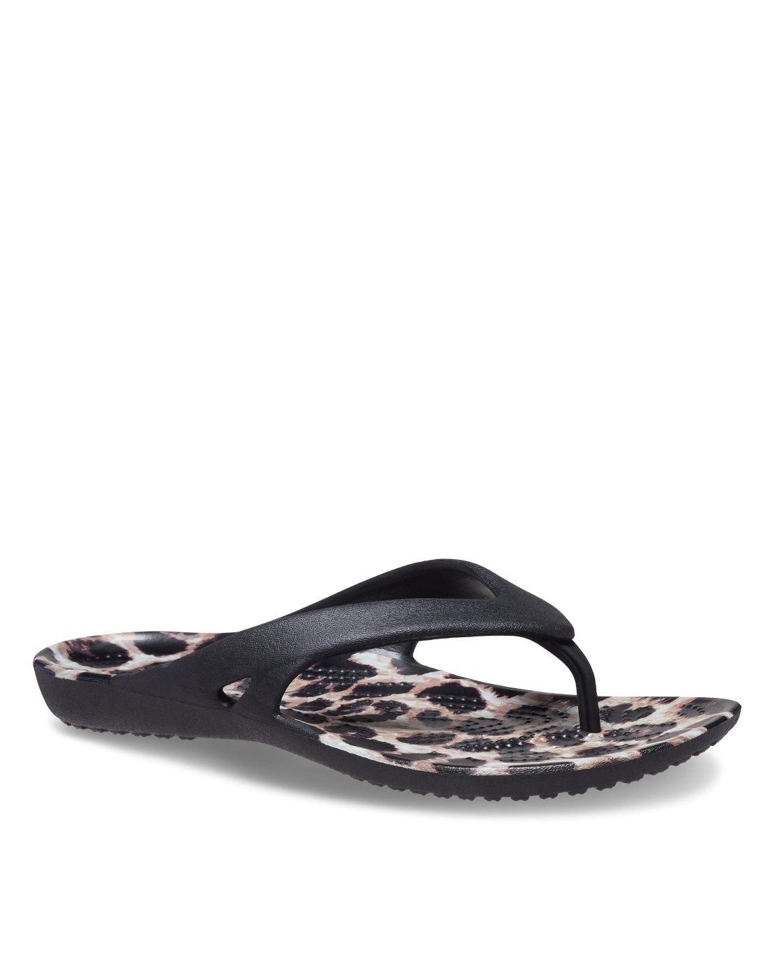 Crocs leopard 2025 print flip flop