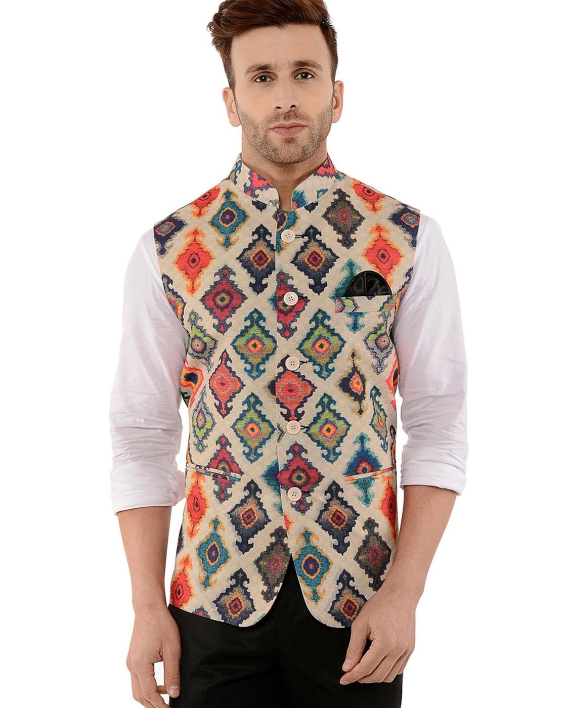 Nehru Jackets Men's Party Wear Slim Fit Ethnic - Grace Basket