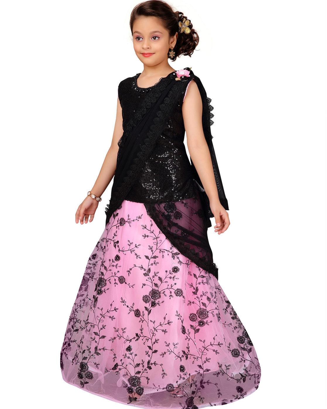 Buy Aarika Kids Black Cotton Printed Lehenga Choli for Girls Clothing  Online @ Tata CLiQ