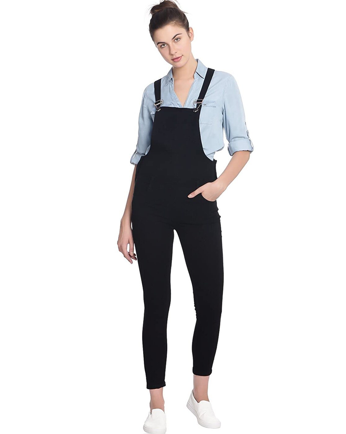 Buy Broadstar Women's Maxi Dungaree (1350_Blue_28_Blue_28) at Amazon.in