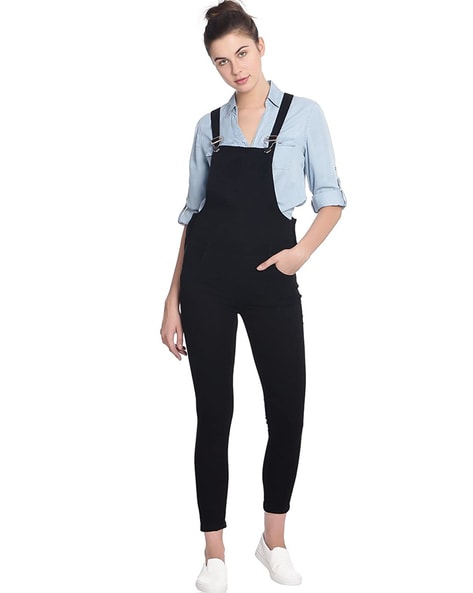 Full Length Cotton Women Gray Denim Jumpsuit at Rs 650/piece in Delhi | ID:  23215826197