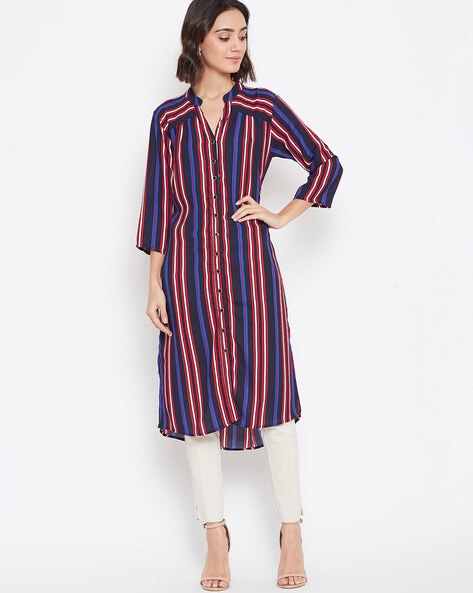 Ruhaans Striped Longline Tunic