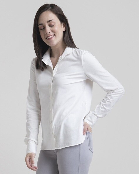 Buy WHAT A CUTIE WHITE LONG SHIRT for Women Online in India