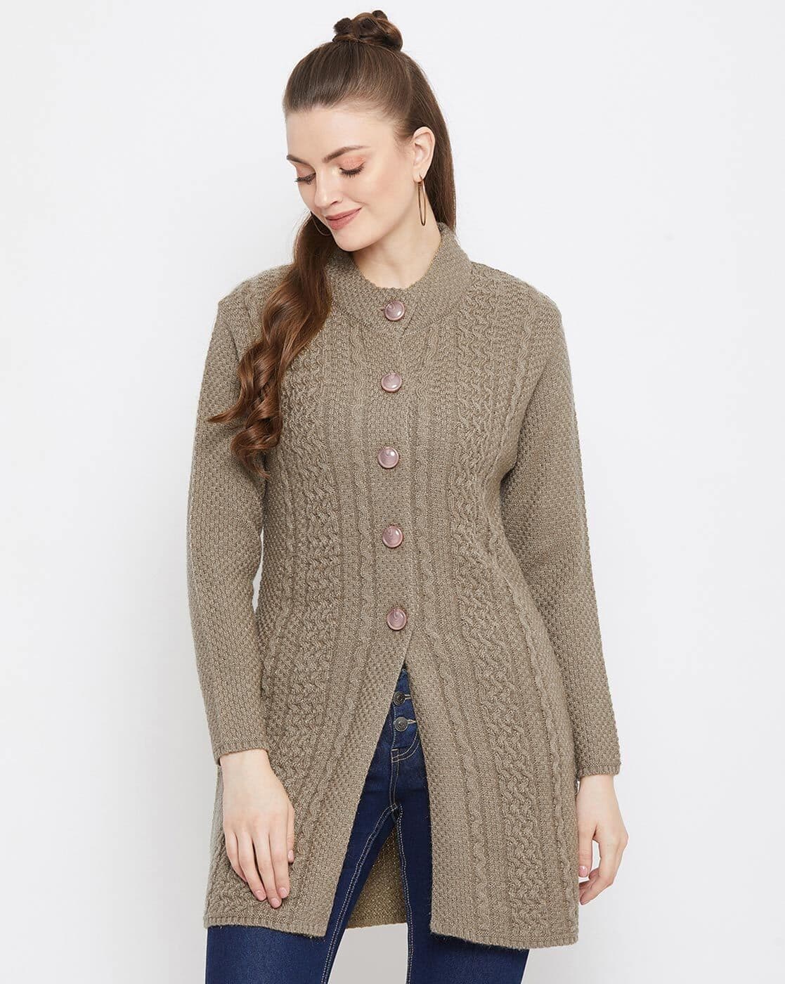 Buy Olive Sweaters & Cardigans for Women by Zigo Online | Ajio.com
