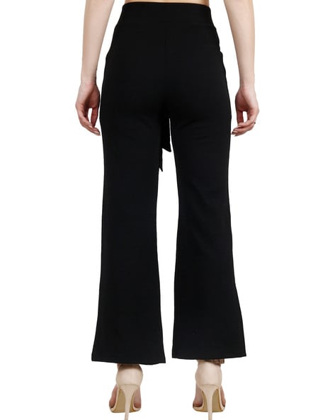 Buy Black Trousers & Pants for Women by POPWINGS Online