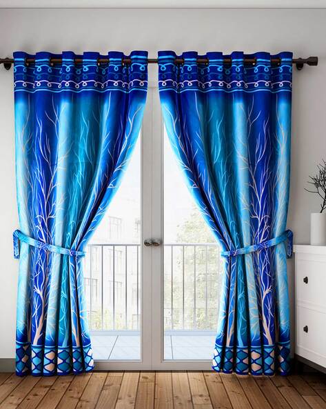 Buy Blue Curtains & Accessories for Home & Kitchen by Home Sizzler Online