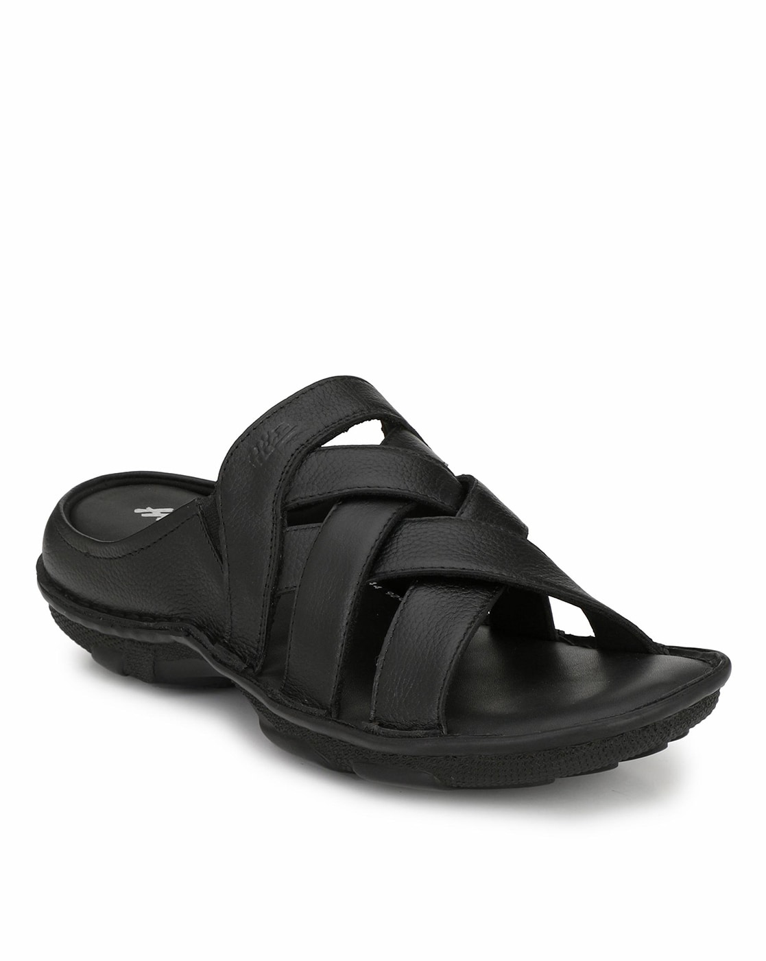 Buy LAZERA SHOES Black Fabric Slip On Womens Casual Sandals | Shoppers Stop