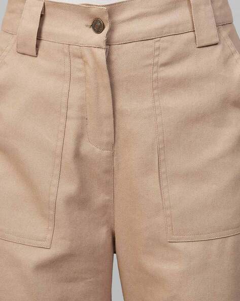 Buy Beige Trousers & Pants for Women by ORCHID BLUES Online