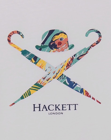 Hackett Heritage Logo Polo T Shirt in White | Mainline Menswear Denmark