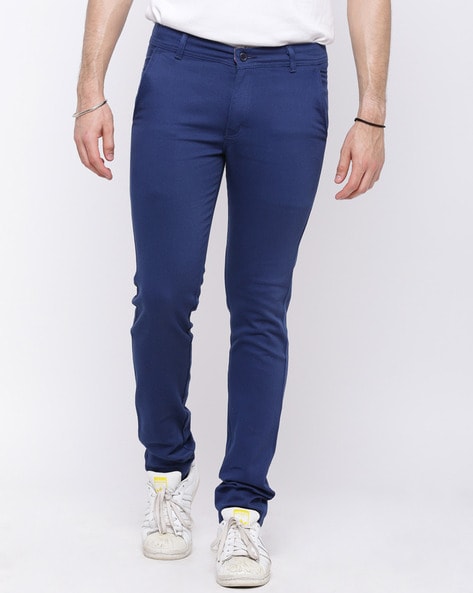 Trousers Polo Ralph Lauren Blue size 48 IT in Cotton - 39735973