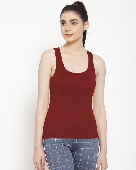 set of 2 scoop neck solid camisole