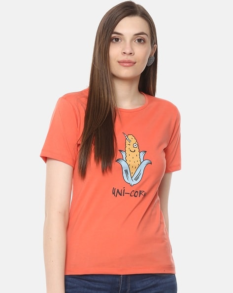 T shirt orange discount fille