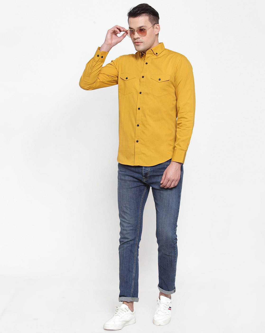 Buy Yellow Shirts for Men by PURPLE STATE Online