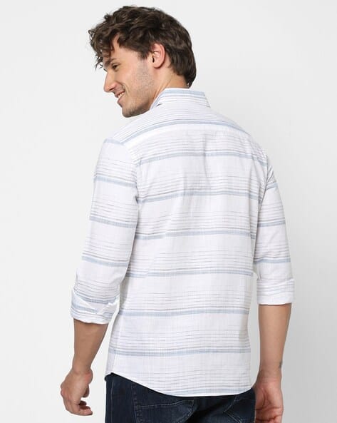 Striped Shirt with Patch Pocket
