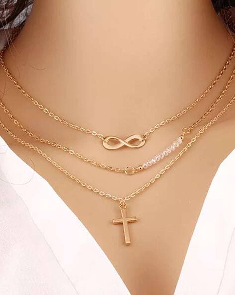 Triple on sale gold necklace