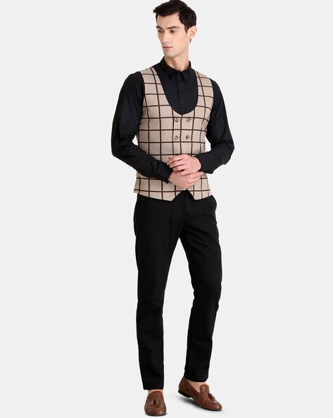 U neck waistcoat clearance mens