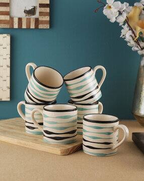 Set of 6 Ceramic Tea/Coffee Cups