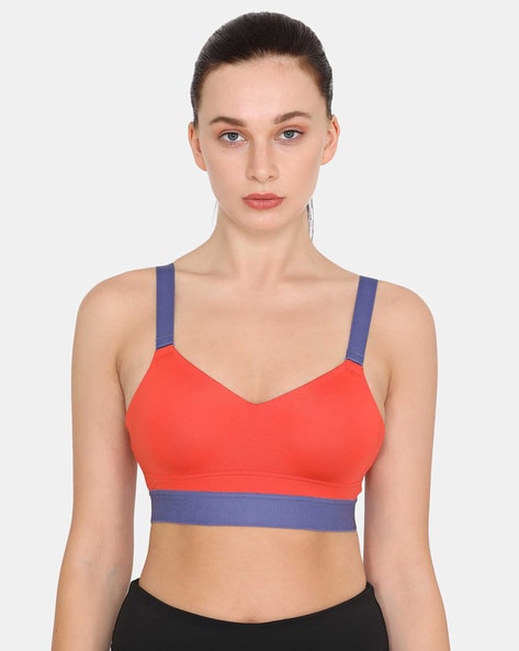 Buy Amante Black Non-Padded Non-Wired Reversible Sports Bra Online