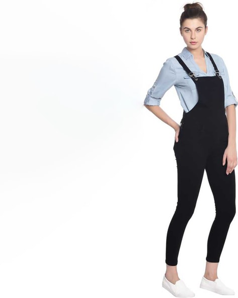 Dungaree with off online shoulder top