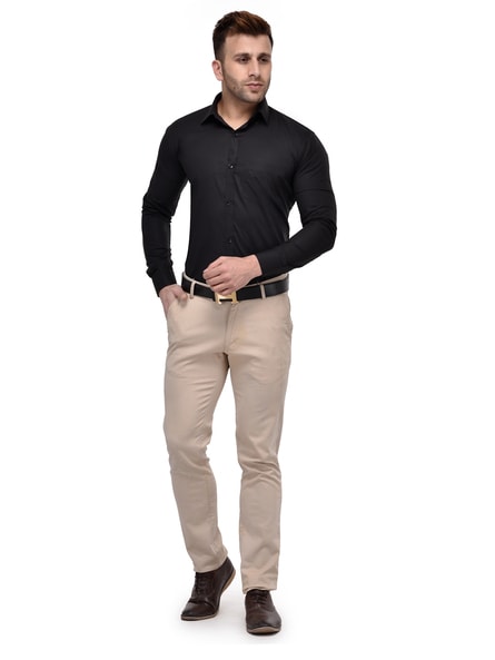 Young Man Wearing Black Shirt Brown Stock Photo 581614084 | Shutterstock