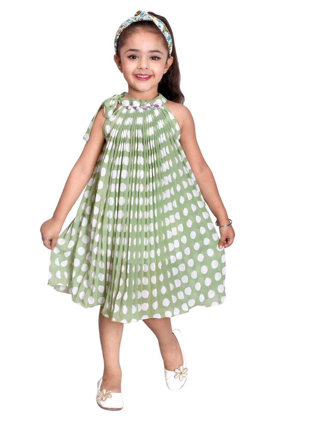 Buy Green Dresses & Frocks for Girls by HIGH FAME Online | Ajio.com