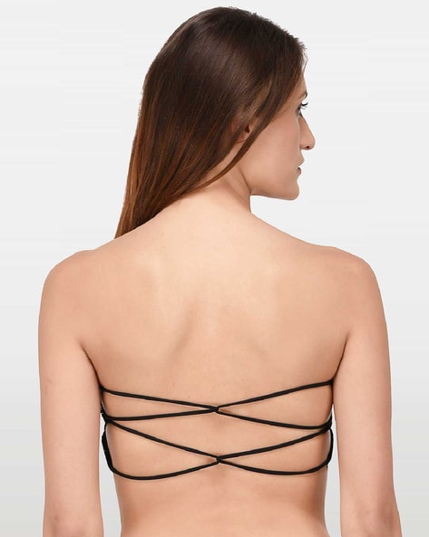 Tube Bra with Criss-Cross Strapy Back