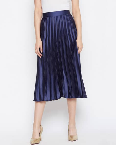 Accordion Pleated Flared Skirt