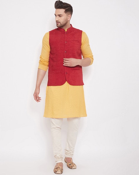 Even Ethnic Sleeveless Nehru jacket