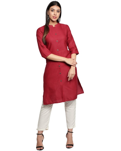 Full Sleeves Cotton Shirt Collar Ladies Kurti at Rs 450/piece(s) in Jaipur  | ID: 8337493897