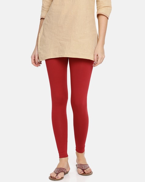 Buy Red Leggings for Women by Twin Birds Online