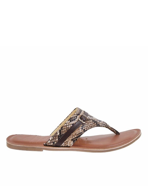 Animal print best sale thong sandals