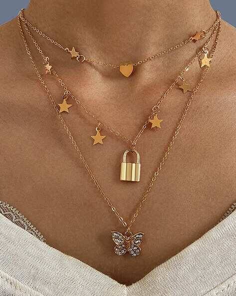 Jewels galaxy Gold Plated Layered Necklace