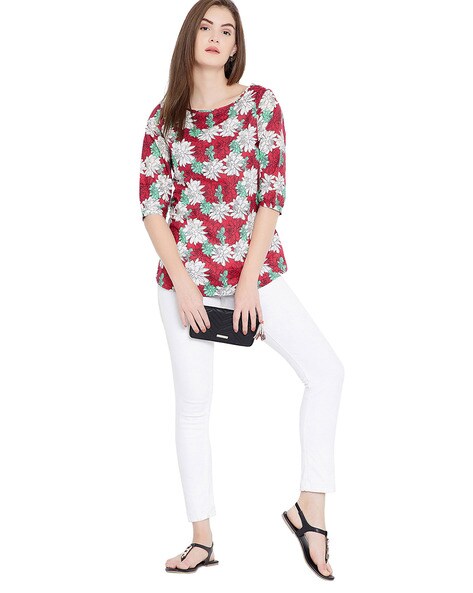 Buy Red Tops for Women by Ruhaan'S Online