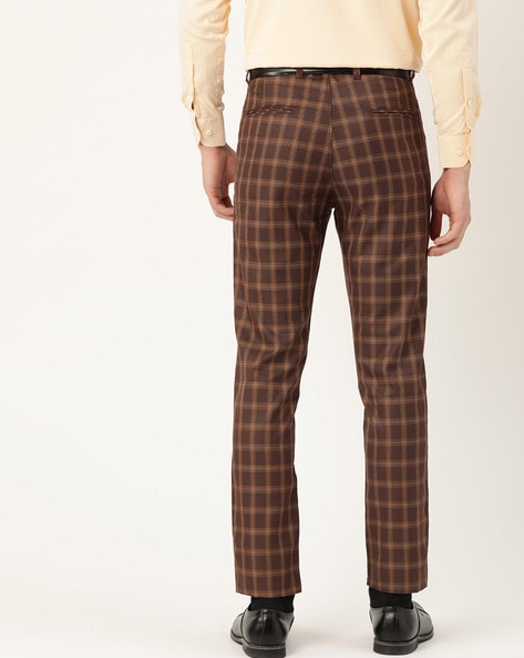 Buy online Brown Checkered Flat Front Casual Trouser from Bottom Wear for  Men by Crimsoune Club for 1399 at 30 off  2023 Limeroadcom