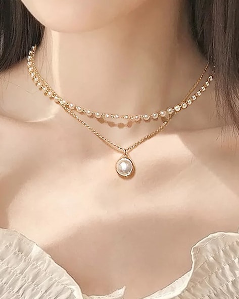 AURELIA long gray pearl necklace - Carrie Whelan Designs