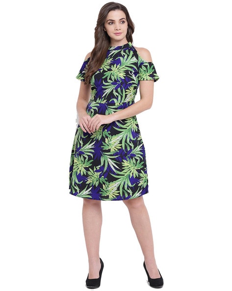 Deewa Floral Print A-line Dress