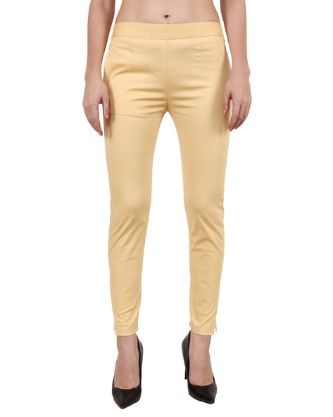 Buy Beige Trousers & Pants for Women by POPWINGS Online