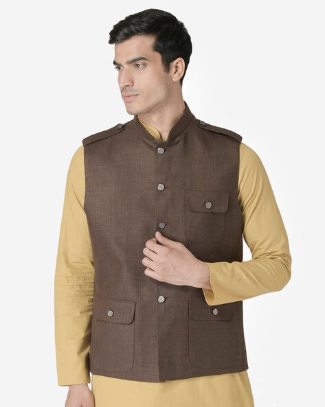 Brown Cotton Velvet Nehru Jacket at Rs 2000/piece | Nehru Jacket in Ranchi  | ID: 19597879288