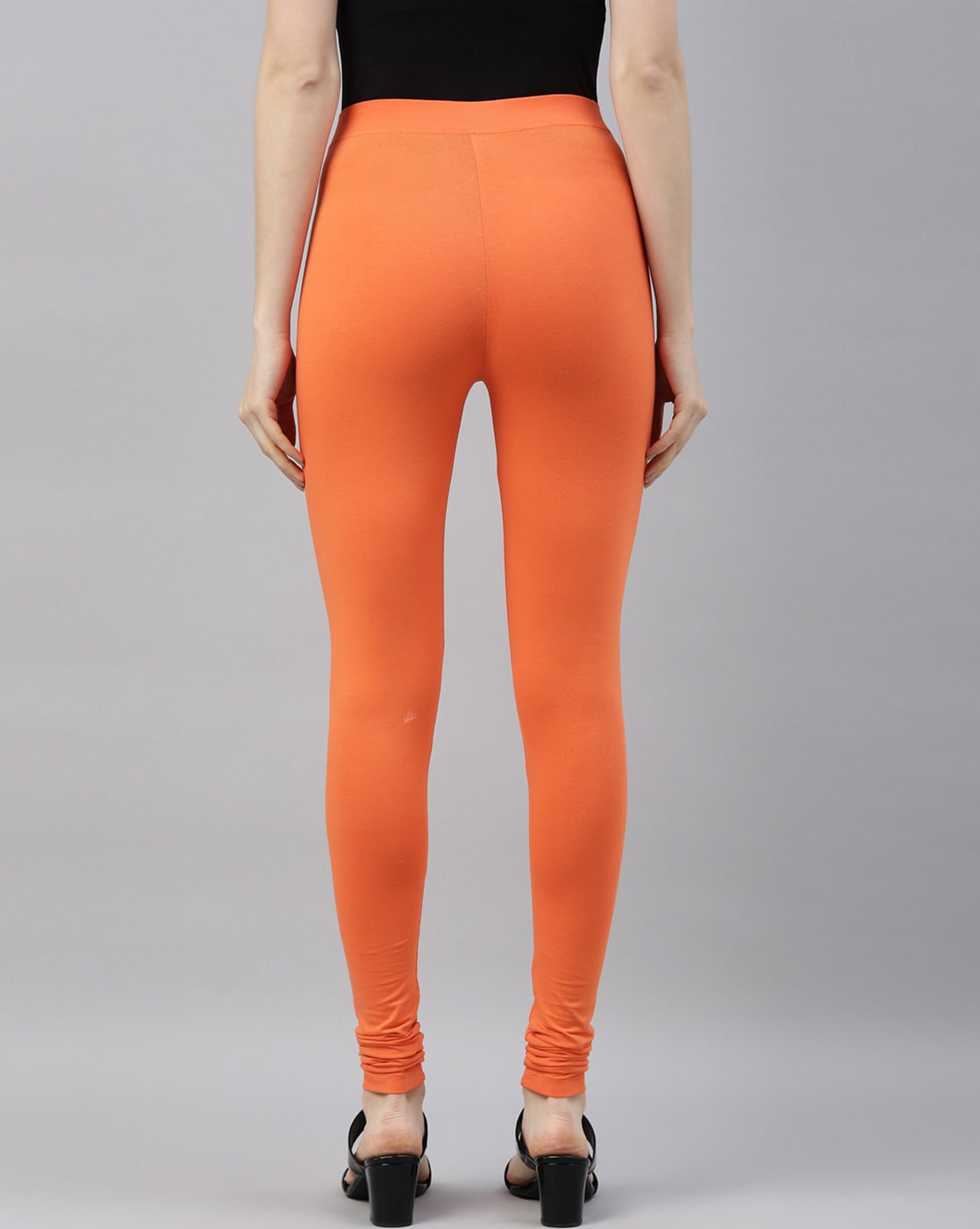 Buy Orange Leggings for Women by ZRI Online