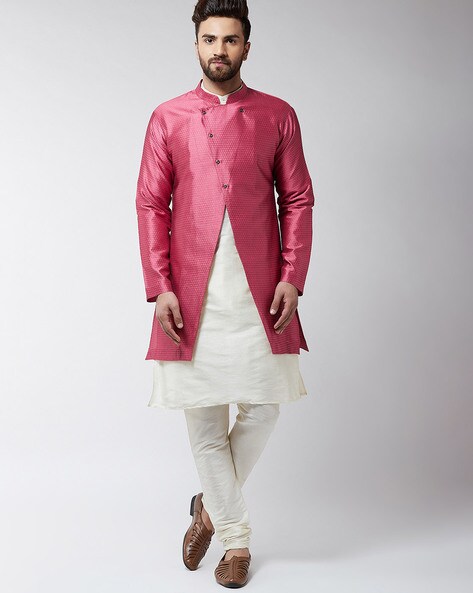 Buy Cream Pink Ethnic Suit Sets for Men by SOJANYA Online Ajio